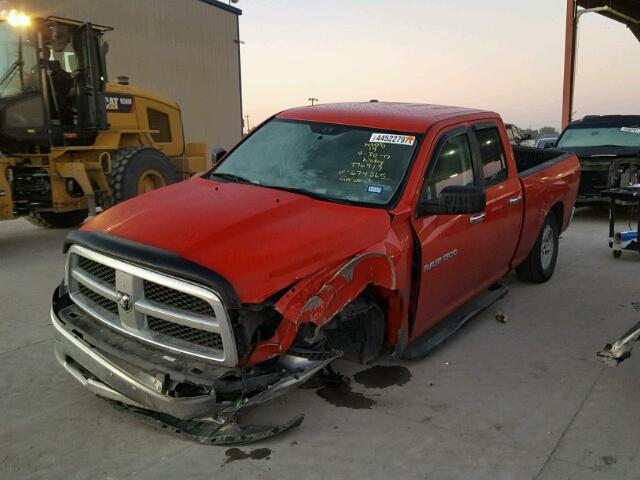 1D7RB1GP7BS674265 - 2011 DODGE RAM 1500 RED photo 2