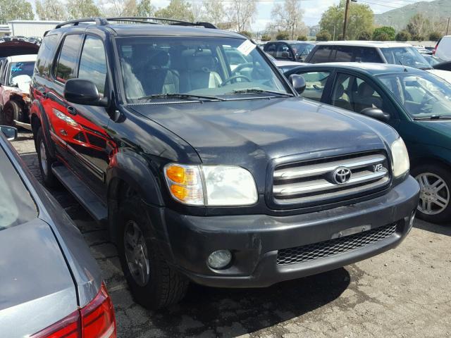 5TDZT38A62S092938 - 2002 TOYOTA SEQUOIA LI BLACK photo 1