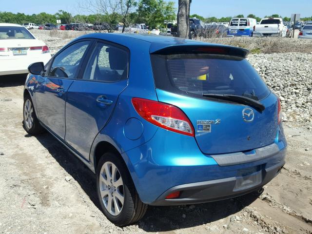 JM1DE1LY4C0136405 - 2012 MAZDA MAZDA2 BLUE photo 3