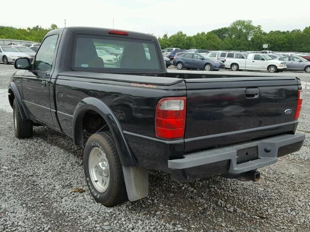 1FTYR10U84PB55152 - 2004 FORD RANGER BLACK photo 3