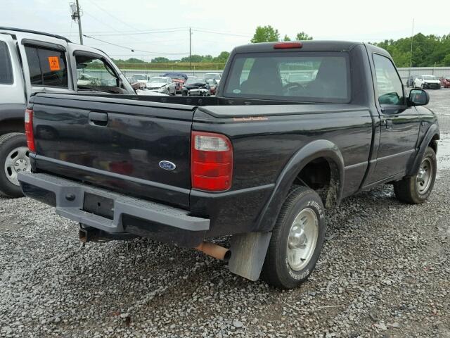 1FTYR10U84PB55152 - 2004 FORD RANGER BLACK photo 4