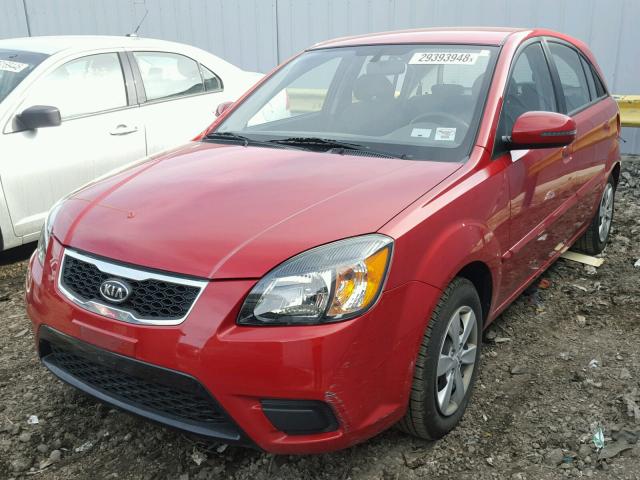 KNADH5A36B6797514 - 2011 KIA RIO BASE RED photo 2