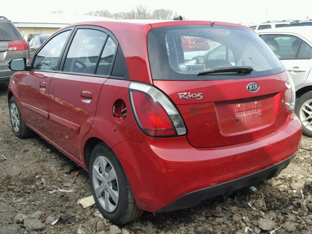 KNADH5A36B6797514 - 2011 KIA RIO BASE RED photo 3