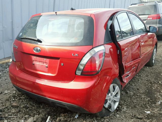 KNADH5A36B6797514 - 2011 KIA RIO BASE RED photo 4