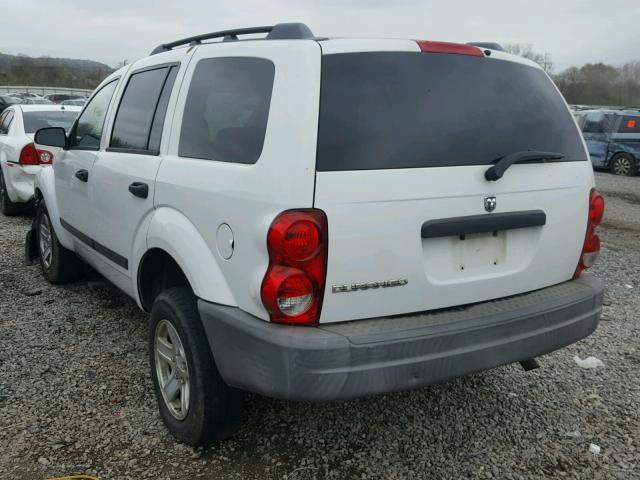 1D4HB38N26F119966 - 2006 DODGE DURANGO SX WHITE photo 3