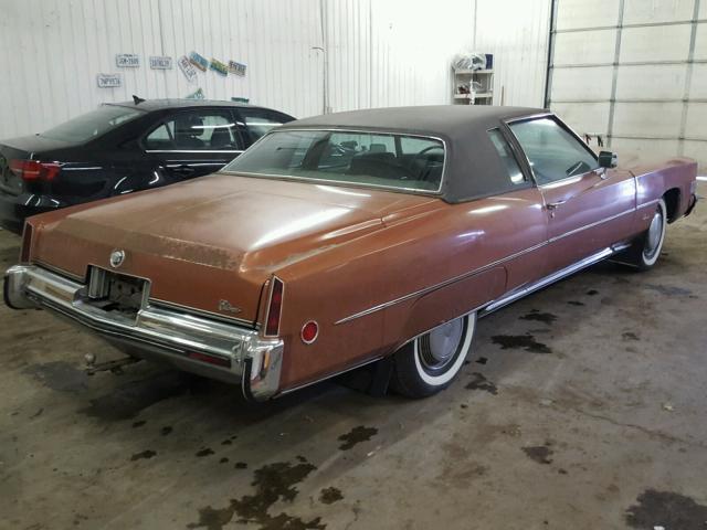 6L47S3Q444831 - 1973 CADILLAC ELDORADO BROWN photo 4