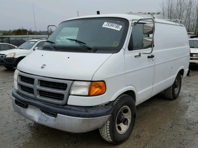 2D7HB11XX3K522240 - 2003 DODGE RAM VAN B1 WHITE photo 2