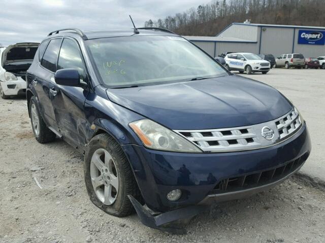 JN8AZ08W54W332106 - 2004 NISSAN MURANO SL BLUE photo 1