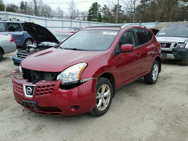 JN8AS58V78W137879 - 2008 NISSAN ROGUE S RED photo 2