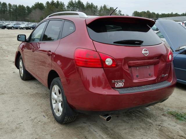 JN8AS58V78W137879 - 2008 NISSAN ROGUE S RED photo 3