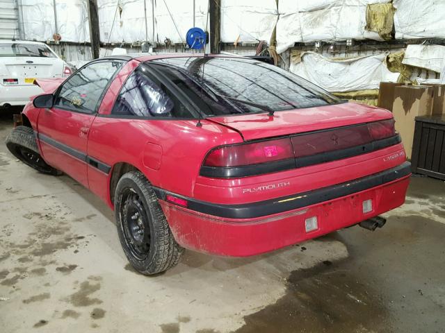 4P3CS44UXLE087200 - 1990 PLYMOUTH LASER RS RED photo 3