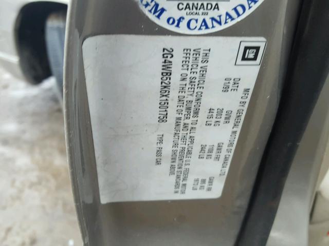 2G4WB52K6X1501758 - 1999 BUICK REGAL LS 棕色 照片 10