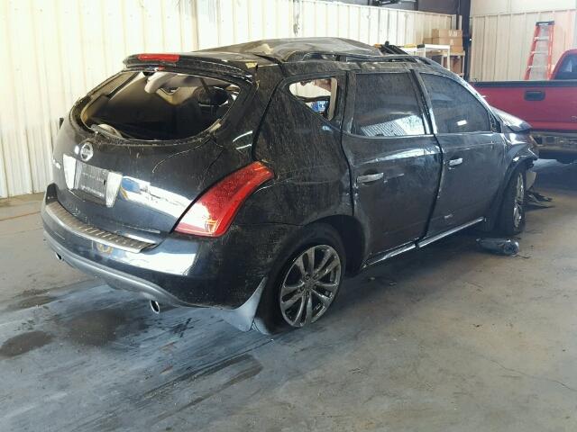 JN8AZ08TX6W414311 - 2006 NISSAN MURANO SL BLACK photo 4