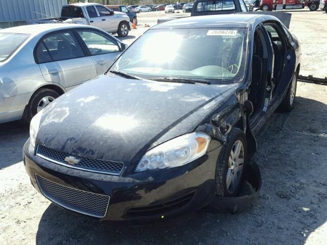 2G1WG5E31D1211605 - 2013 CHEVROLET IMPALA LT BLACK photo 2