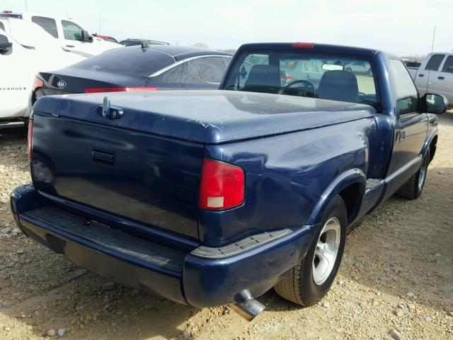 1GCCS14WX28196156 - 2002 CHEVROLET S TRUCK S1 BLUE photo 4