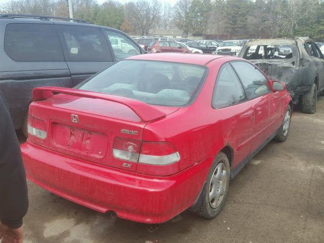 1HGEJ8247YL067854 - 2000 HONDA CIVIC EX წითელი ფოტო 4