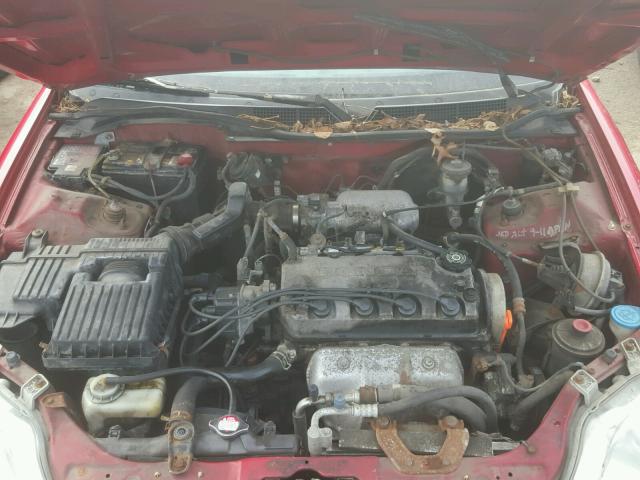 1HGEJ8247YL067854 - 2000 HONDA CIVIC EX წითელი ფოტო 7
