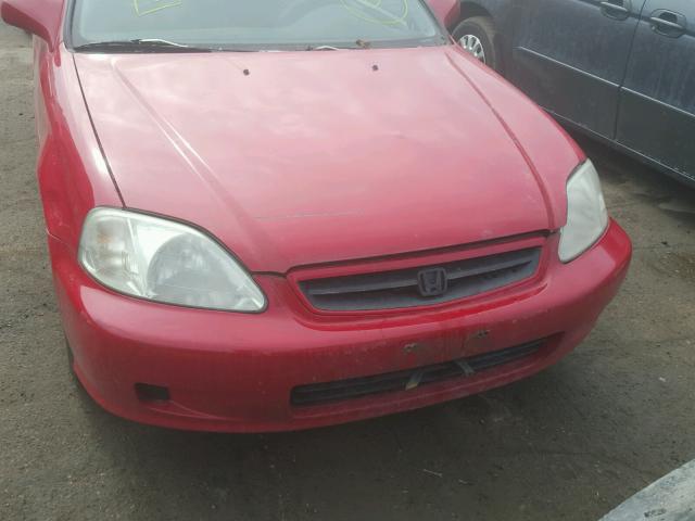 1HGEJ8247YL067854 - 2000 HONDA CIVIC EX RED photo 9