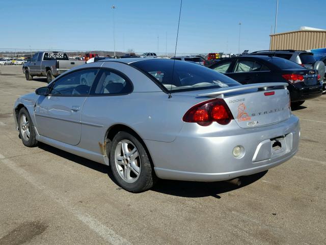 4B3AG42G43E191530 - 2003 DODGE STRATUS SE SILVER photo 3