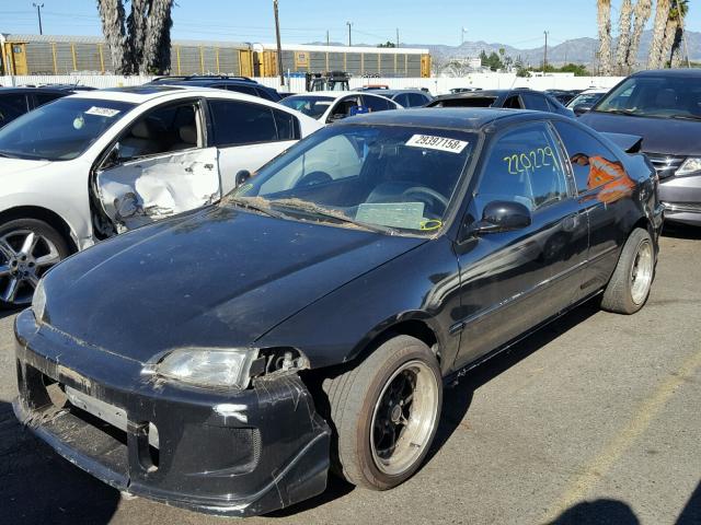 2HGEJ1222SH568273 - 1995 HONDA CIVIC EX BLACK photo 2