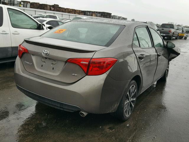 5YFBURHE2HP644425 - 2017 TOYOTA COROLLA L BROWN photo 4