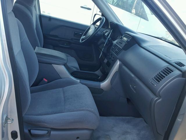 2HKYF18134H537393 - 2004 HONDA PILOT LX SILVER photo 5