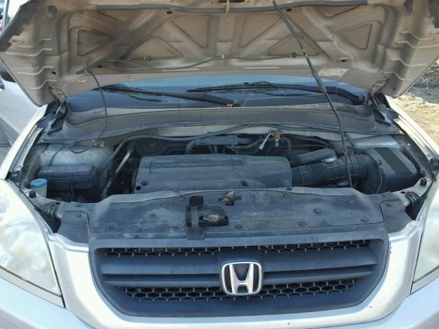 2HKYF18134H537393 - 2004 HONDA PILOT LX SILVER photo 7