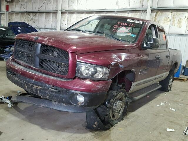 3D7KU28D83G784983 - 2003 DODGE RAM 2500 S BURGUNDY photo 2