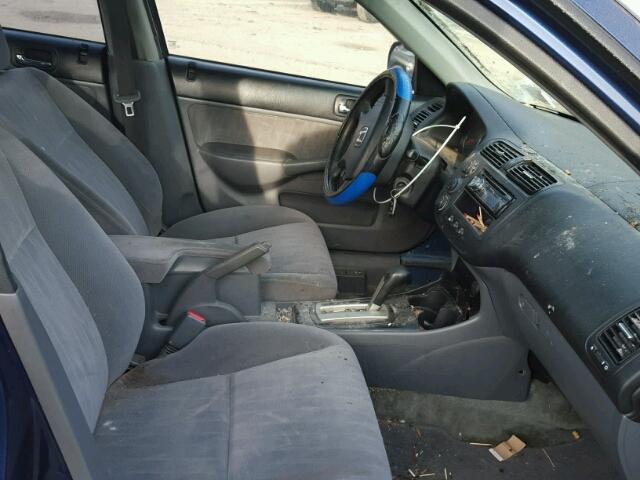 2HGES26733H503412 - 2003 HONDA CIVIC EX ლურჯი ფოტო 5