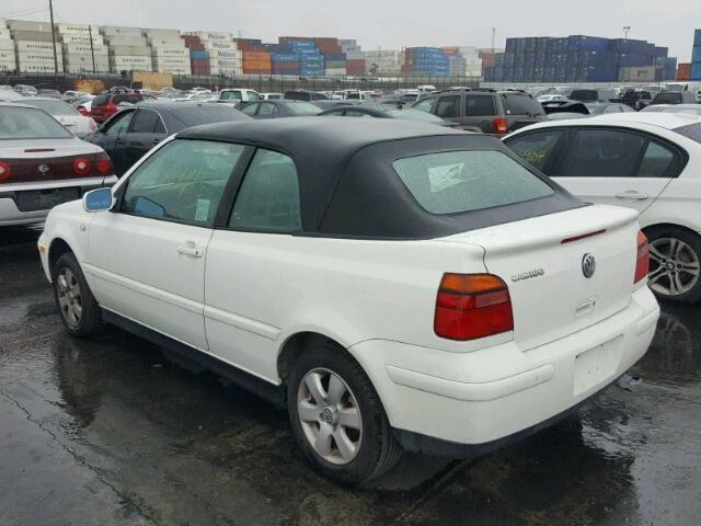 3VWDC21V81M815606 - 2001 VOLKSWAGEN CABRIO GLX WHITE photo 3