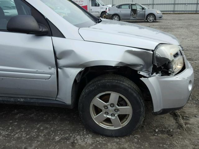 2CNDL23F796206243 - 2009 CHEVROLET EQUINOX LS SILVER photo 9