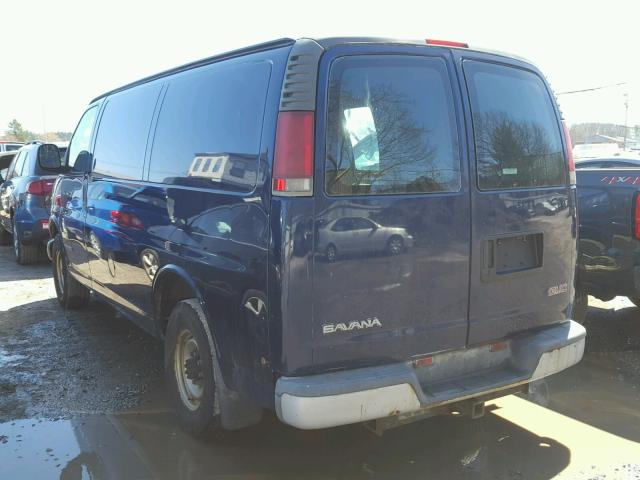 1GTHG35R211166538 - 2001 GMC SAVANA G35 BLUE photo 3