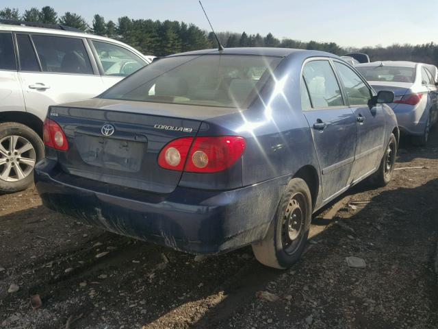 2T1BR30E18C890070 - 2008 TOYOTA COROLLA CE BLUE photo 4