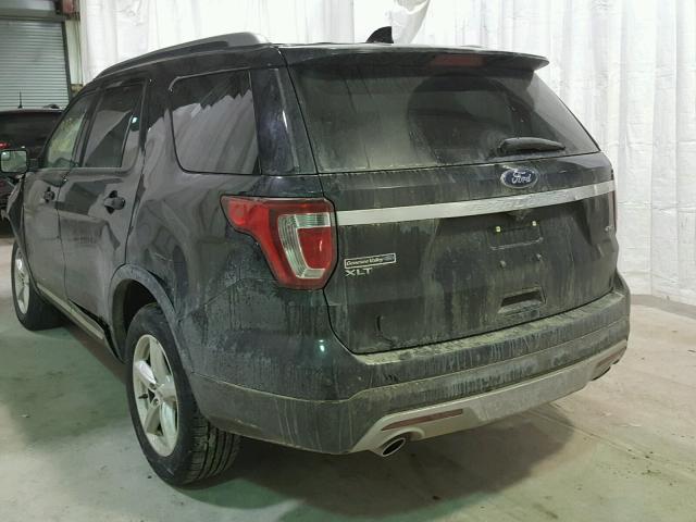 1FM5K8D81GGC00817 - 2016 FORD EXPLORER X BLACK photo 3