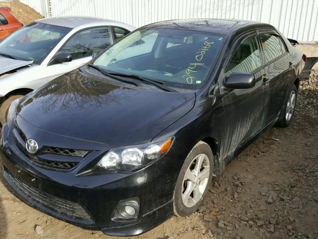 2T1BU4EE2BC698676 - 2011 TOYOTA COROLLA BA BLACK photo 2