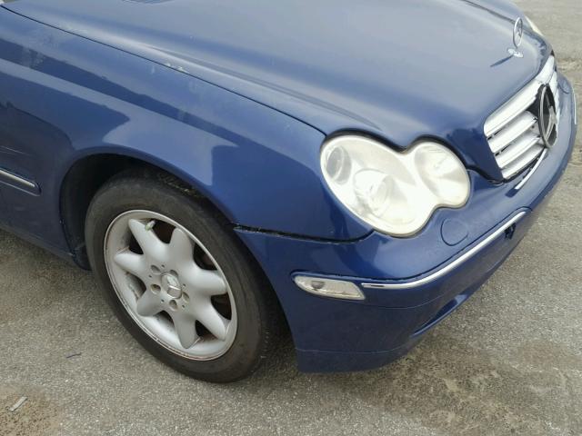 WDBRF81J53F371005 - 2003 MERCEDES-BENZ C 240 4MAT BLUE photo 9