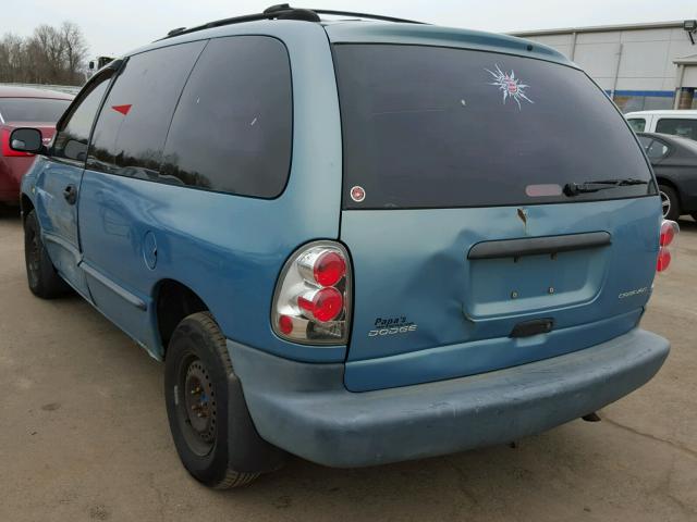 2B4FP25B7TR511059 - 1996 DODGE CARAVAN TURQUOISE photo 3