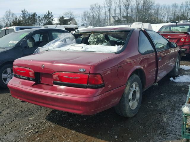 1FALP6240SH128602 - 1995 FORD THUNDERBIR RED photo 4