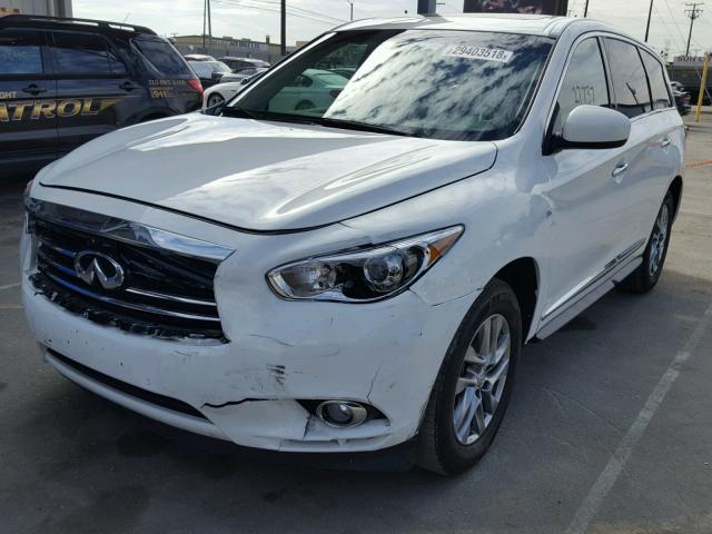 5N1AL0MN6EC552718 - 2014 INFINITI QX60 WHITE photo 2