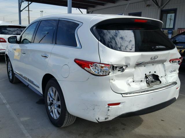 5N1AL0MN6EC552718 - 2014 INFINITI QX60 WHITE photo 3