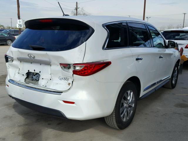 5N1AL0MN6EC552718 - 2014 INFINITI QX60 WHITE photo 4