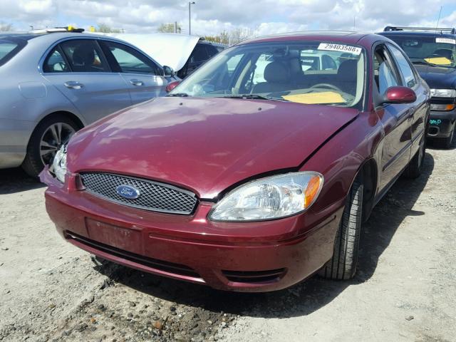 1FAFP56U86A132607 - 2006 FORD TAURUS SEL BURGUNDY photo 2