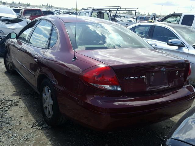 1FAFP56U86A132607 - 2006 FORD TAURUS SEL BURGUNDY photo 3