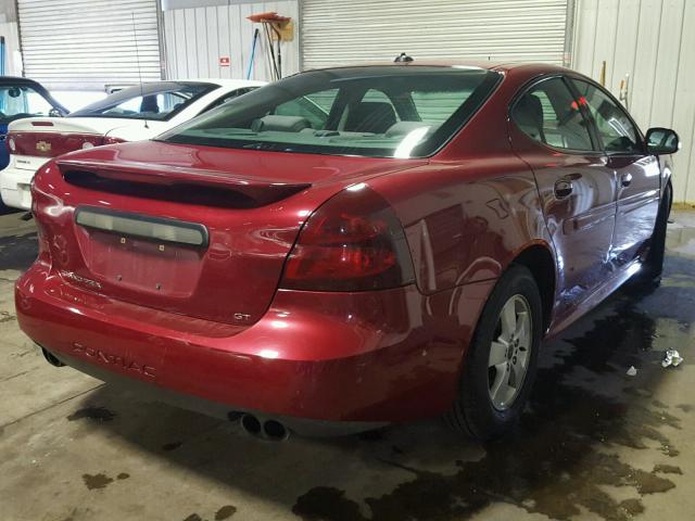 2G2WS522051126066 - 2005 PONTIAC GRAND PRIX MAROON photo 4