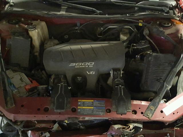 2G2WS522051126066 - 2005 PONTIAC GRAND PRIX MAROON photo 7