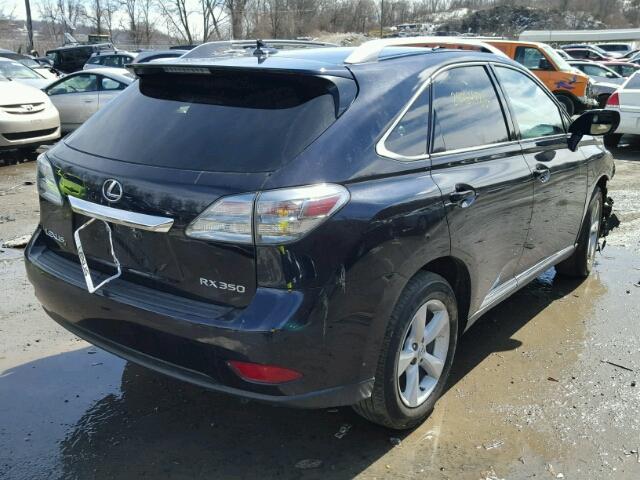 2T2BK1BA6AC012106 - 2010 LEXUS RX 350 BLUE photo 4