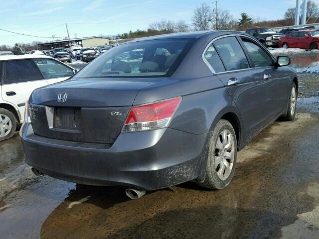 1HGCP367X8A076816 - 2008 HONDA ACCORD EX GRAY photo 4