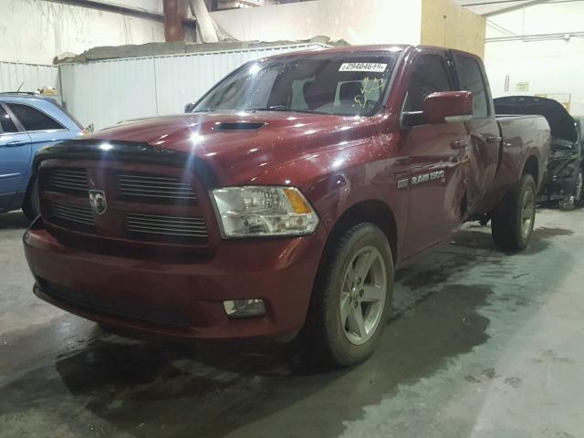 1D7RV1GT5BS590580 - 2011 DODGE RAM 1500 RED photo 2