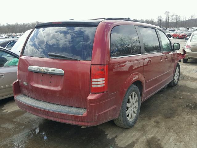 2A8HR54P78R666960 - 2008 CHRYSLER TOWN & COU MAROON photo 4