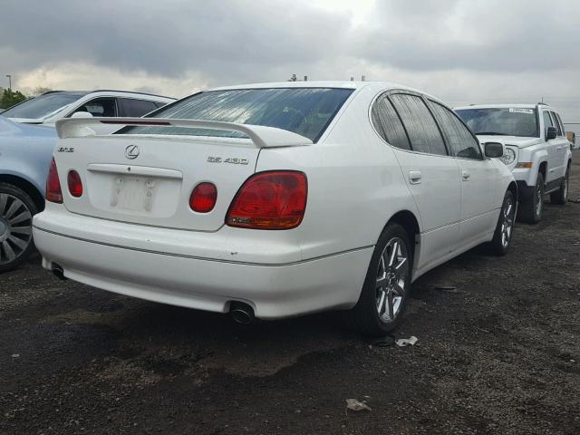 JT8BL69S140014484 - 2004 LEXUS GS 430 WHITE photo 4